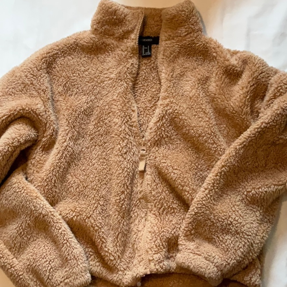 Forever 21 Tan Fleece Jacket